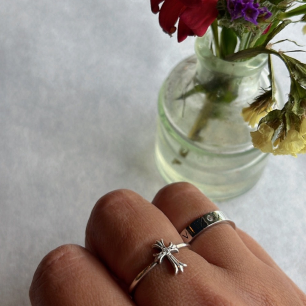 Chrome Hearts Bubble Gum Cross Ring with VVS Diamond 2011